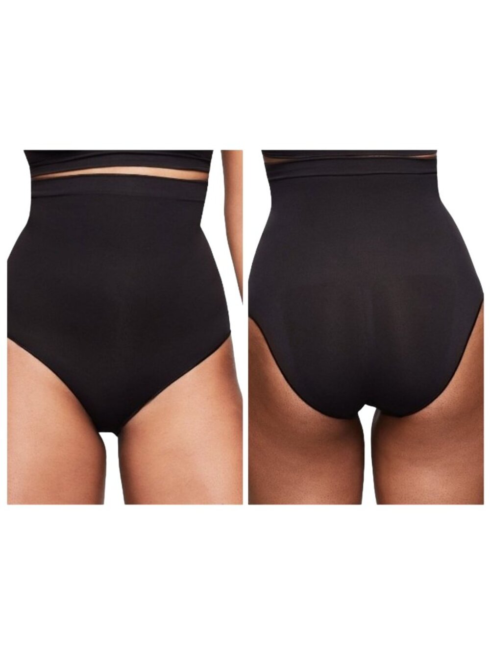 Skims High-Waisted Shapewear Briefs Women XXS Nylon Spandex Black